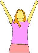 Image of person reaching up joyfully as they benefit from exercise